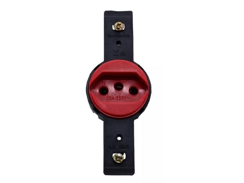 GRIS TOMADA DUPLA HLONGA 20A VERMELHA
