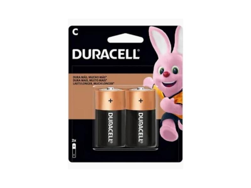PILHA ALCALINA DURACELL MEDIA C/2