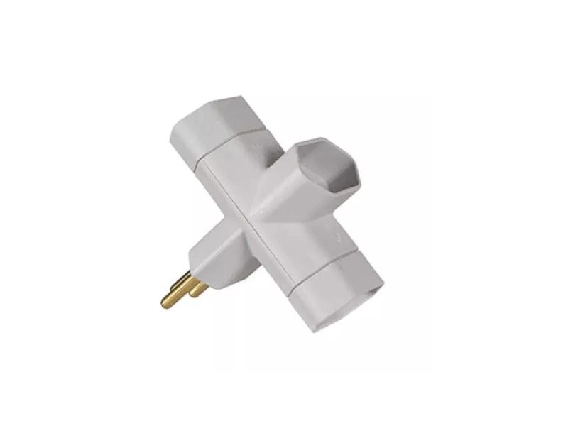 PINO ADAPTADOR MARGIRIUS BENJAMIN 2P+T CINZA
