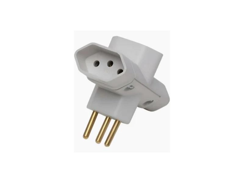PINO 3 SAIDAS ILUMI 2P+T 10A BRANCO