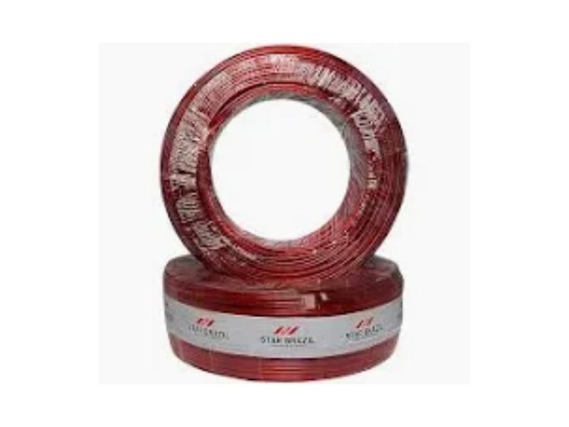 ROLO CABO PARALELO POLARIZADO 1MM PRETO/VERMELHO SOM