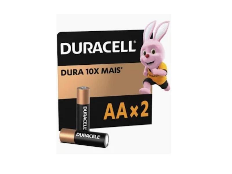 PILHA ALCALINA DURACELL PEQUENA AA2 C/2